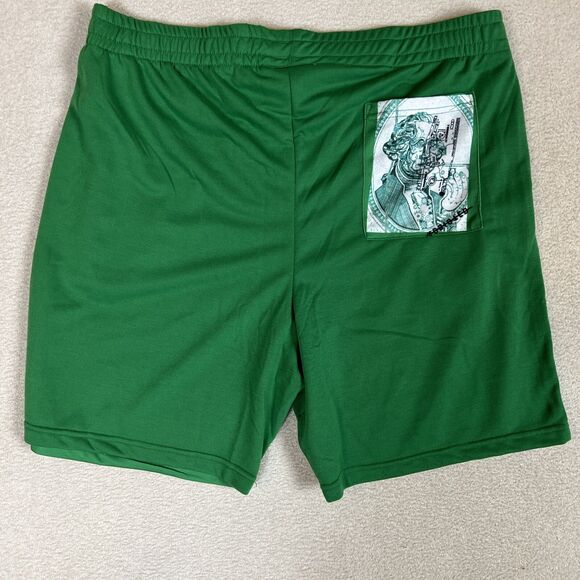 Brooklyn State Men’s Shorts Green Money Print Sz 3XL Outdoor Pocket Drowstring - Picture 2 of 11